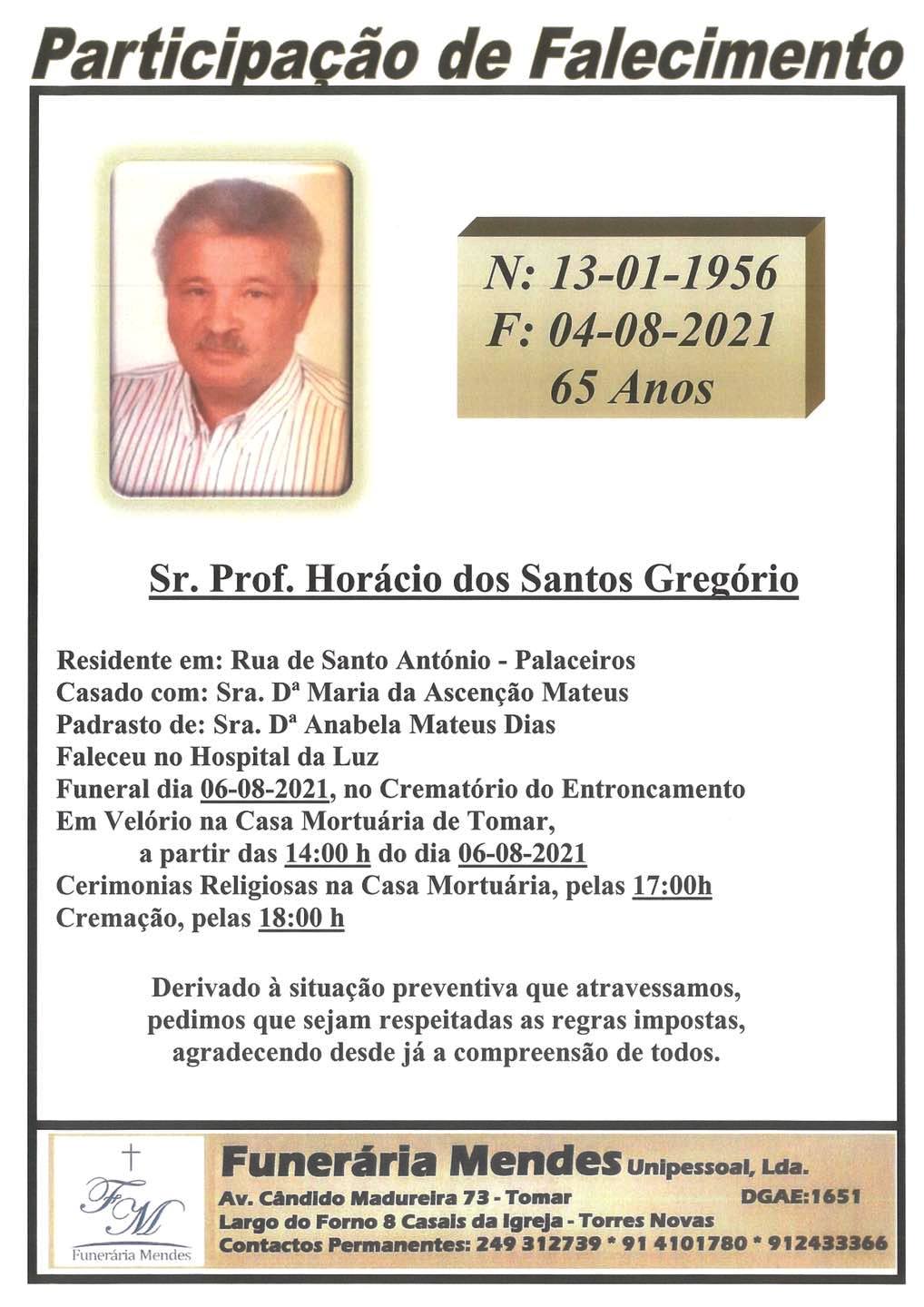 Morreu antigo professor da escola Jácome Ratton horacio gregorio