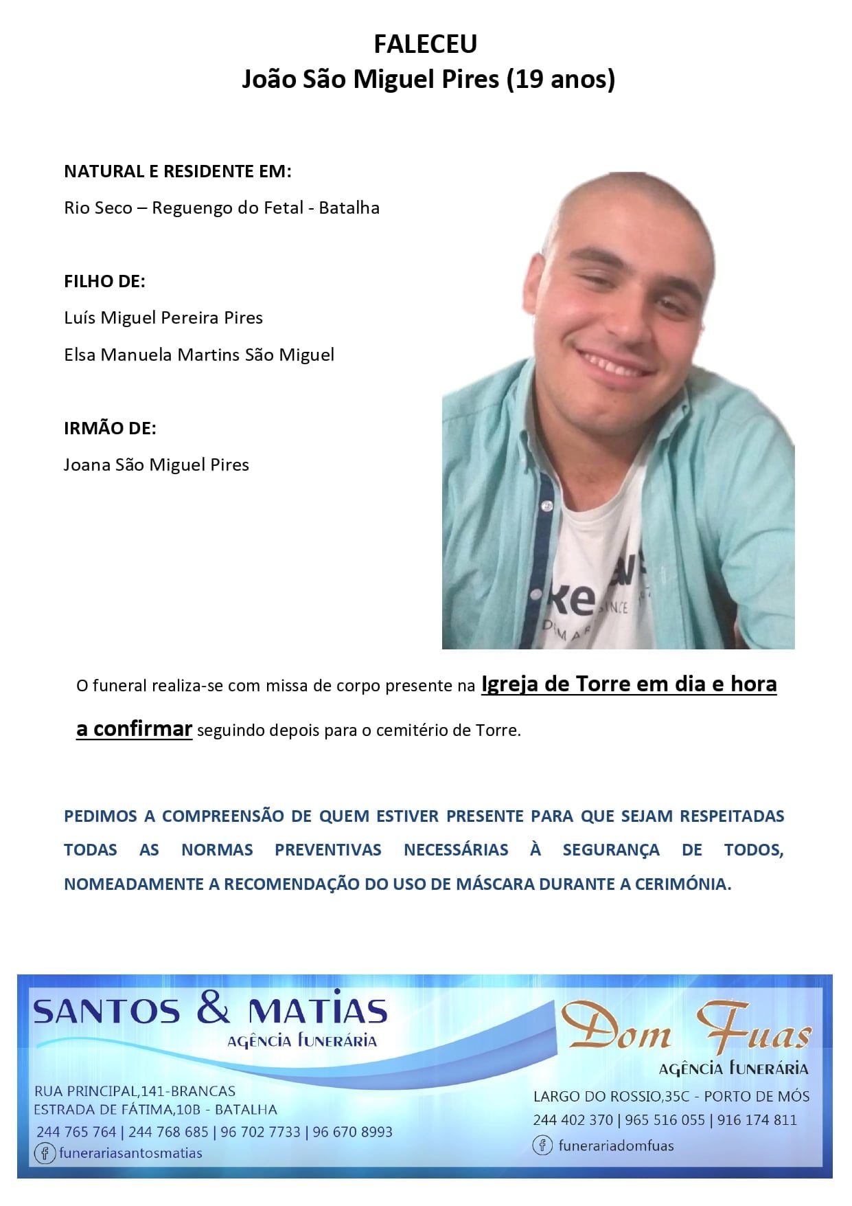 Jovem de 19 anos morre em colisão com autocarro na Batalha joao pires 65