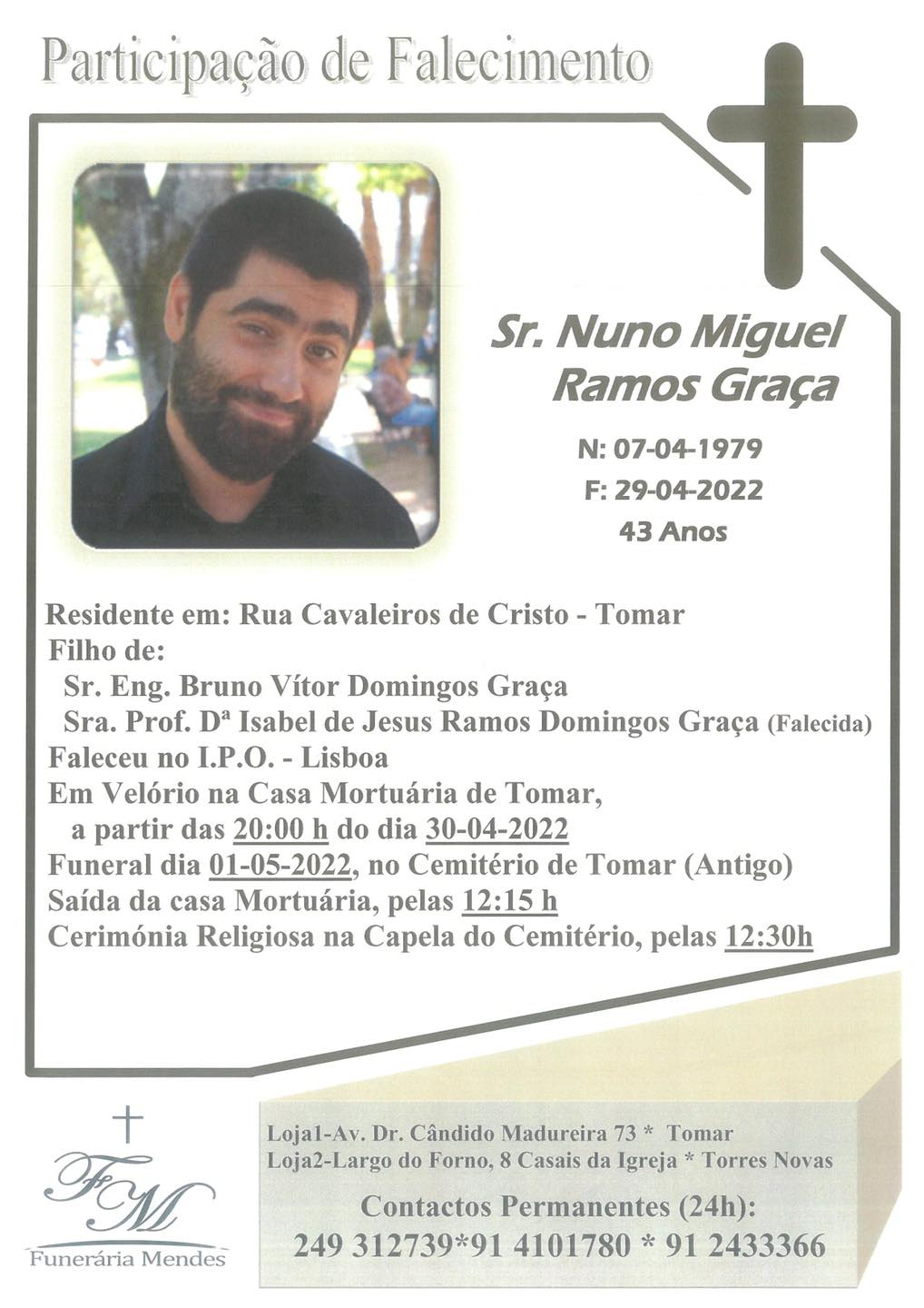 Morreu um dos filhos de Bruno Graça nuno graca 54603606 5153135065139590078 n