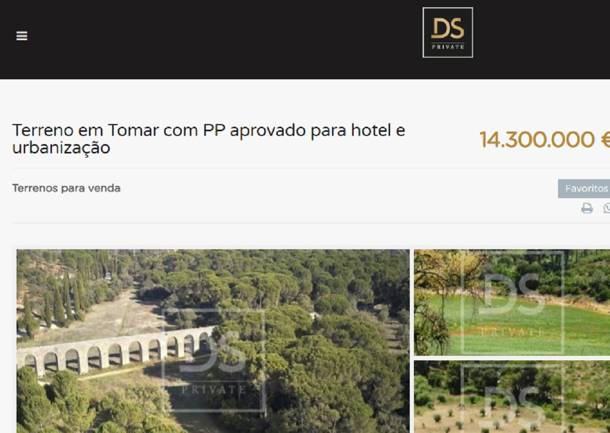 Projeto de resort turístico nos Pegões à venda por mais de 14 milhões (c/ fotos e vídeo) aqueduto pegoes