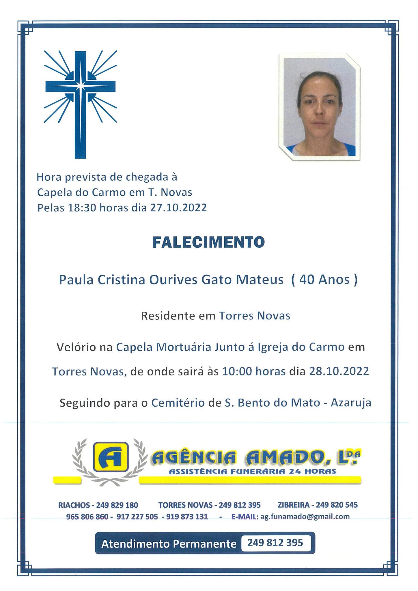 Mulher de 40 anos morre de enfarte em Torres Novas 311921926 542534274543005 597968476830570547 n