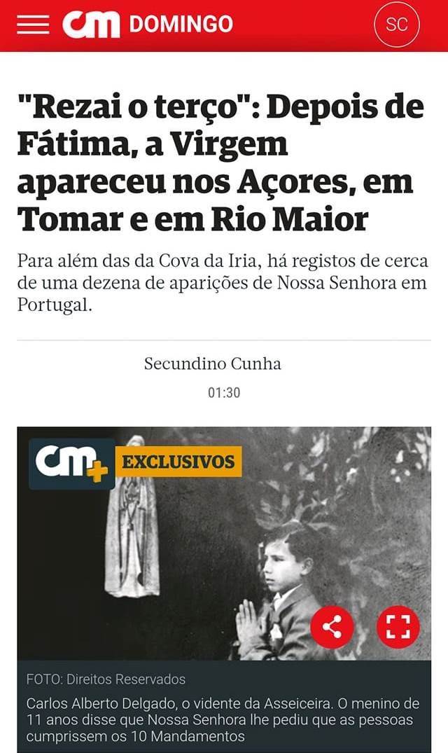 Nossa Senhora apareceu numa aldeia de Tomar? Há quem acredite que sim santa do 14 87608110378223241 n