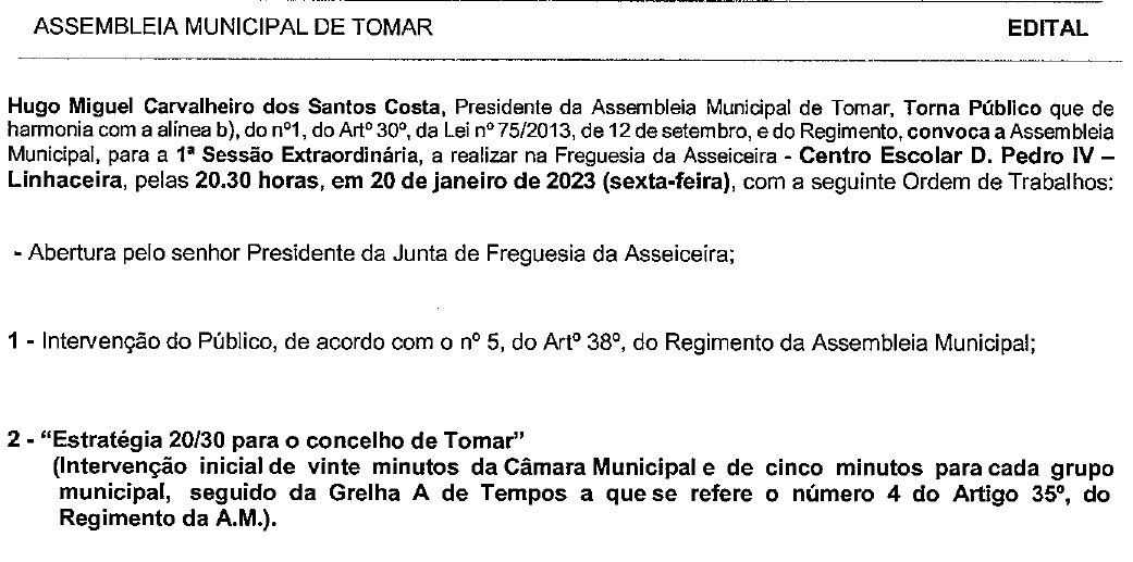 Assembleia Municipal debate futuro de Tomar 20 061810 1141985401177444818 n