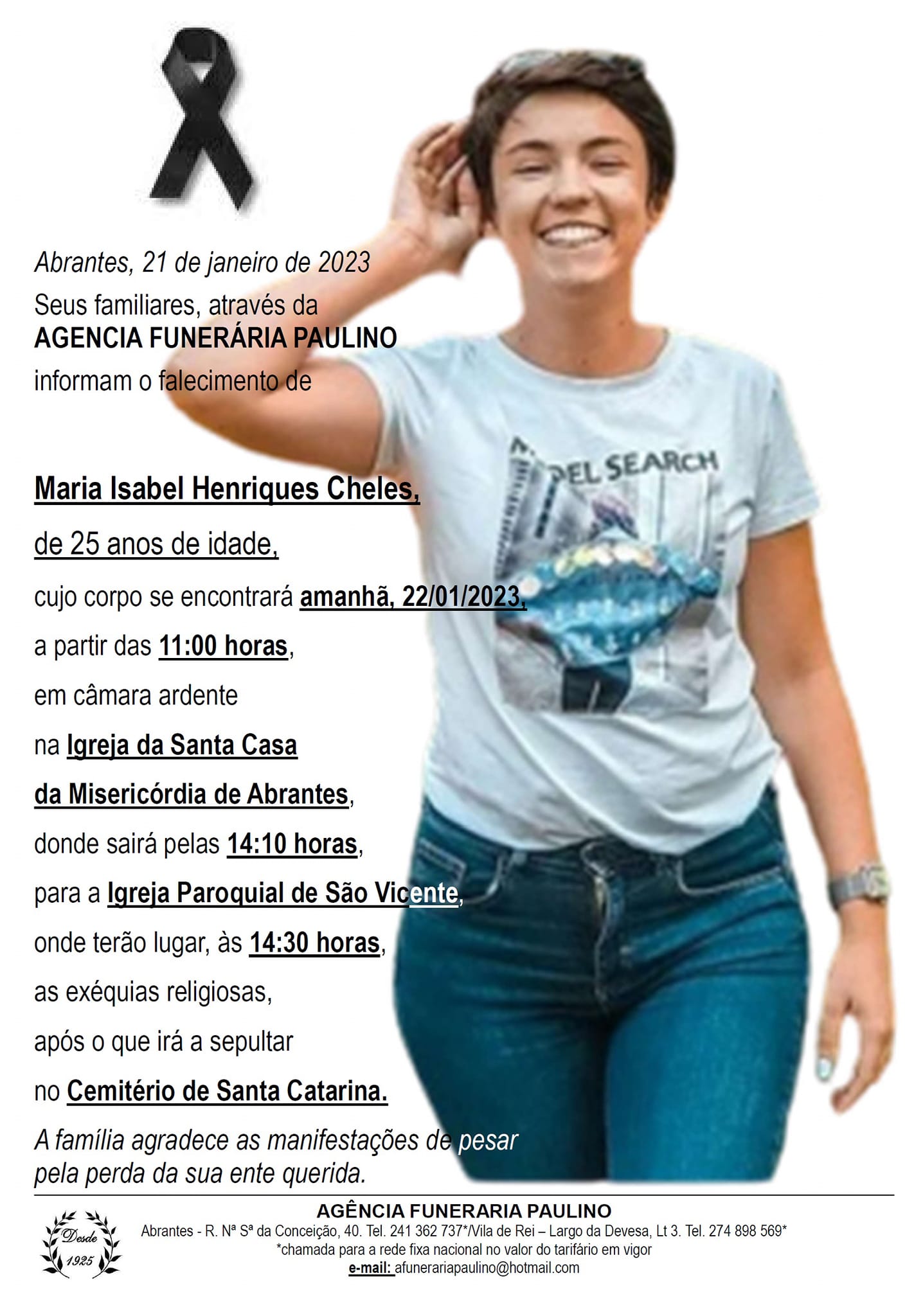 Morreu jovem de Abrantes que sofria de fibrose quística 326982505 696193801961691 265778664045474322 n