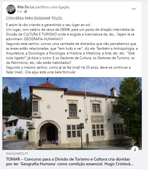 Concurso “à medida” na câmara de Tomar é motivo de chacota nacional emp