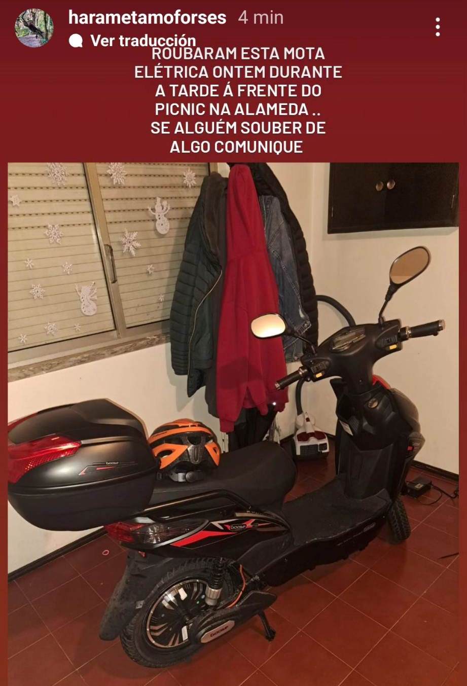Apelo: mota elétrica roubada em Tomar apelo 73182380 5368839886433682648 n