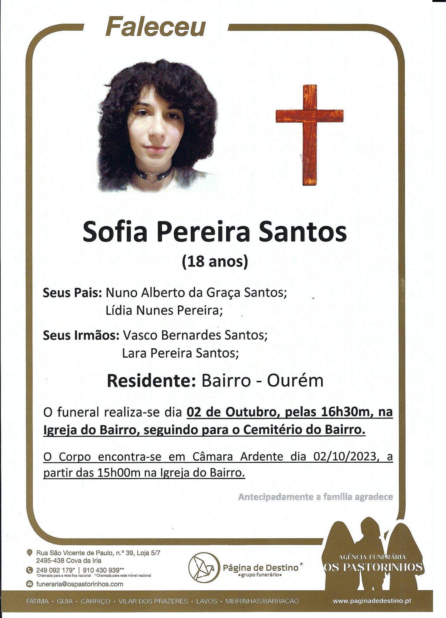 Estudante encontrada morta na Covilhã era de Ourém 384777284 1076645287013285 4012723146792748755 n