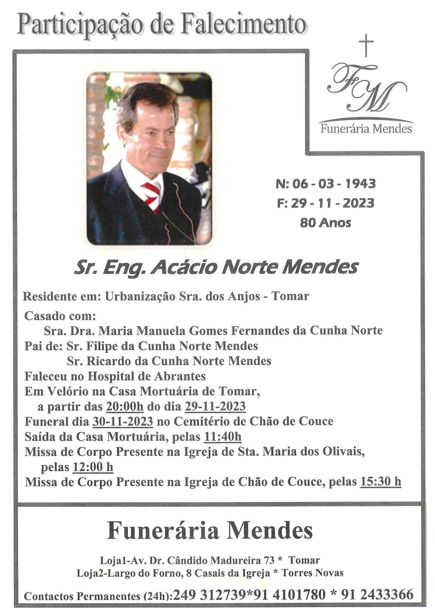 Morreu antigo presidente da Junta de São João Batista 406220115 837606068156737 710999234867090611 n