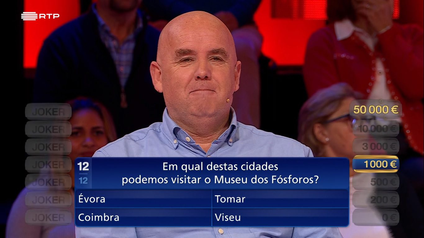 Museu dos Fósforos tema de pergunta no concurso Joker (RTP) joker