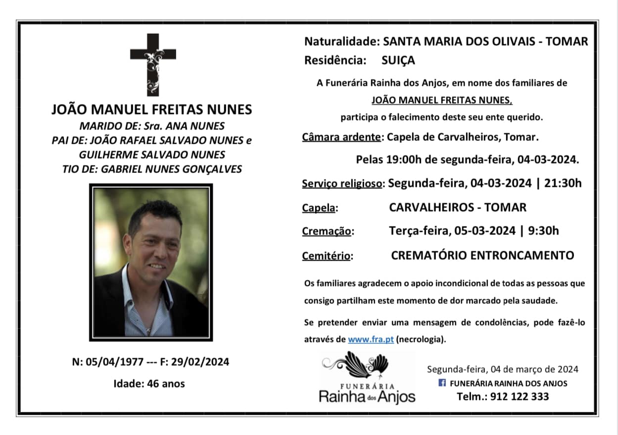 Já marcado o funeral de João Nunes 430484543 853831153210678 5008127803443789136 n
