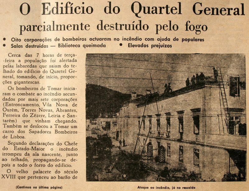 Há 50 anos um grande incêndio destruiu o palácio Alvaiázere 3 de maio 1975 jornal Cidade de Tomar