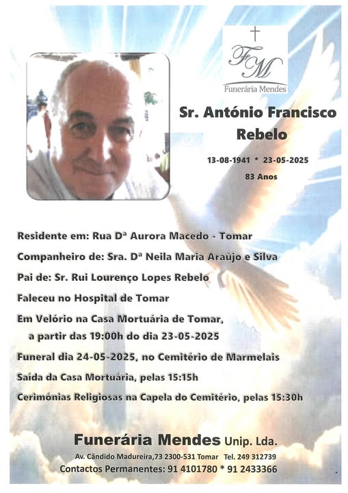 Morreu o tomarense António Rebelo 500281729 1201754775075196 3440405613072694453 n