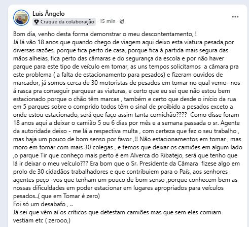 Camionistas não têm onde estacionar em Tomar estac 788