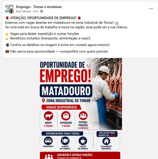 Matadouro de Tomar admite pessoal emp 5643