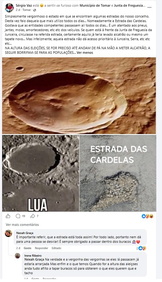 Moradores revoltados com “vergonhoso estado” da estrada das Cardelas cardelas 7890