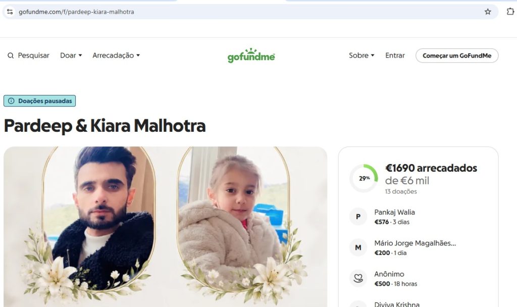 Santarém: corpos de pai e filha vão ser trasladados para a Índia k