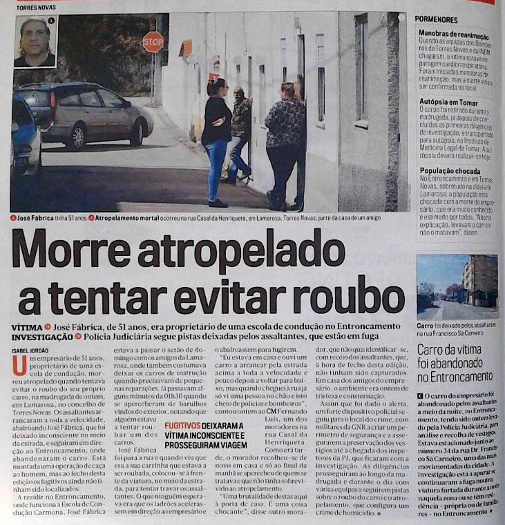 Imprensa nacional destaca caso fatal de carjacking na Lamarosa IMG 20190319 082832