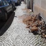 Sucessivas ruturas obrigam a instalação de tubagens provisórias smas avarias obras abastecimento agua IMG 20190314 101020