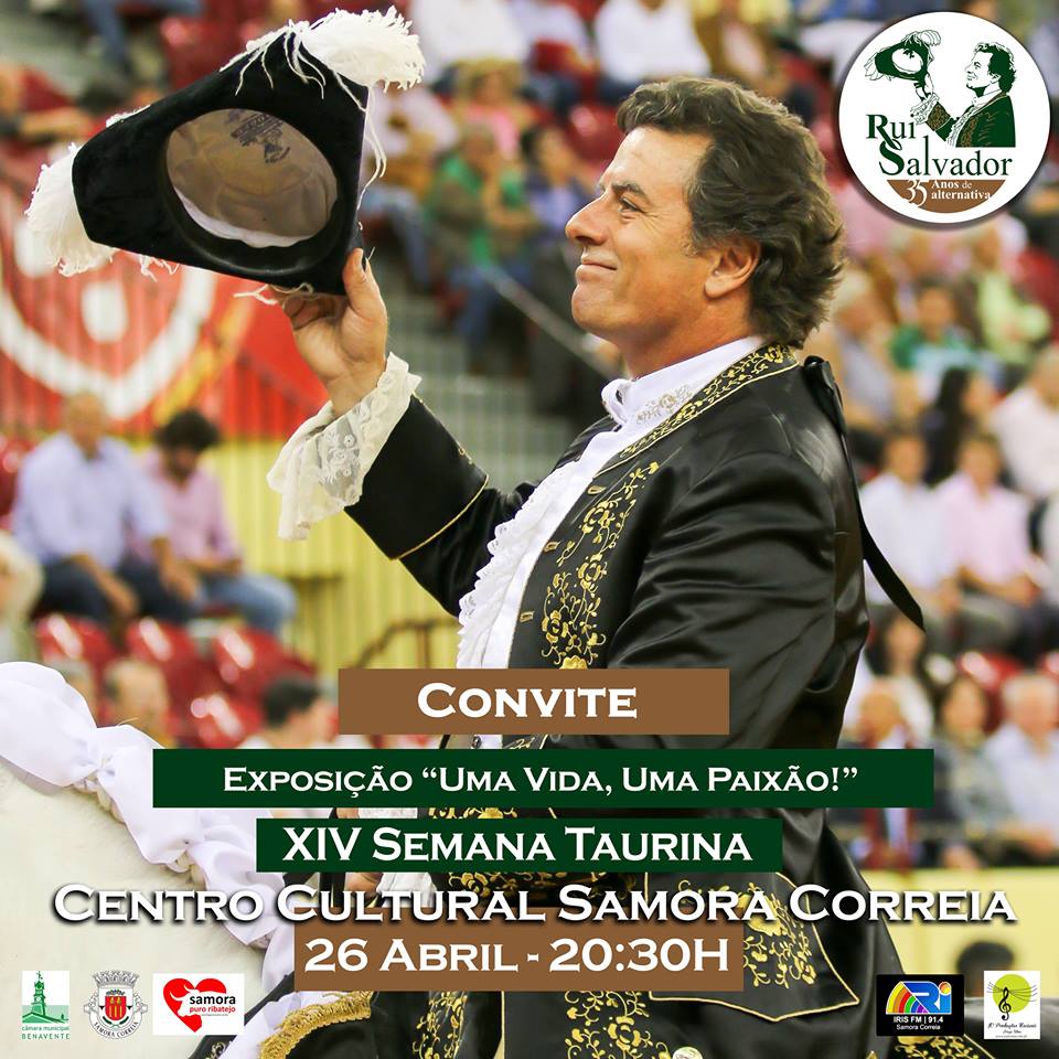 Cavaleiro Rui Salvador homenageado em Samora Correia 26 4 Convite Exposicao 35 Anos Alternativa Rui Salvador