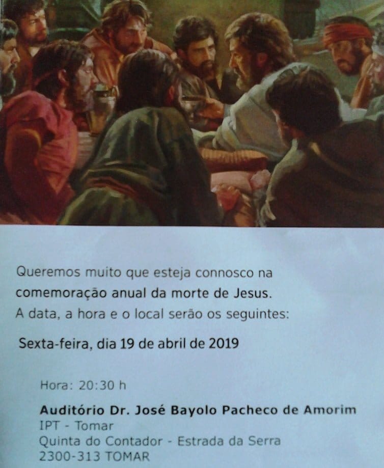 Testemunhas de Jeová comemoram morte de Jesus no Politécnico IMG 20190414 160701