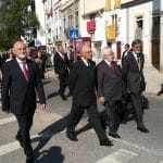 Cortejo de Coroas anuncia Festa dos Tabuleiros tabuleiros coroas IMG 20190421 095301