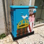 Alunos de artes pintam caixas da EDP (c/ fotos) IMG 20190526 133103