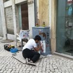 Alunos de artes pintam caixas da EDP (c/ fotos) arte edp IMG 20190508 182936