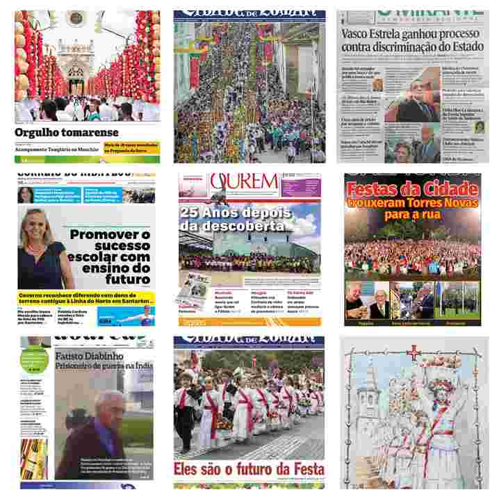 Capas dos jornais locais e regionais imprensa jornais capas