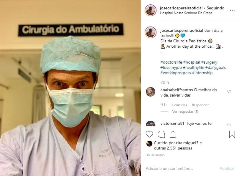 José Carlos Pereira partilha foto no hospital de Tomar jose carlos pereira