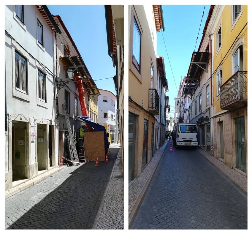 Rua Infantaria 15 cortada ao trânsito obras rua infantaria 15