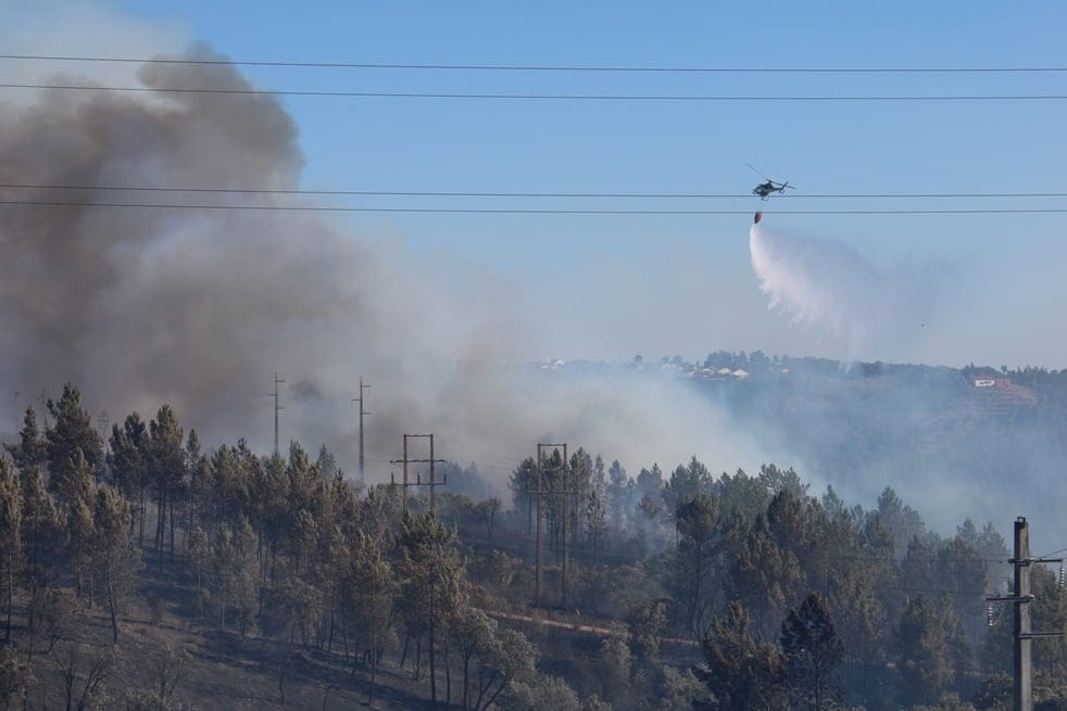 Incêndio combatido por 45 bombeiros na Serra de Tomar incendio IMG 0702