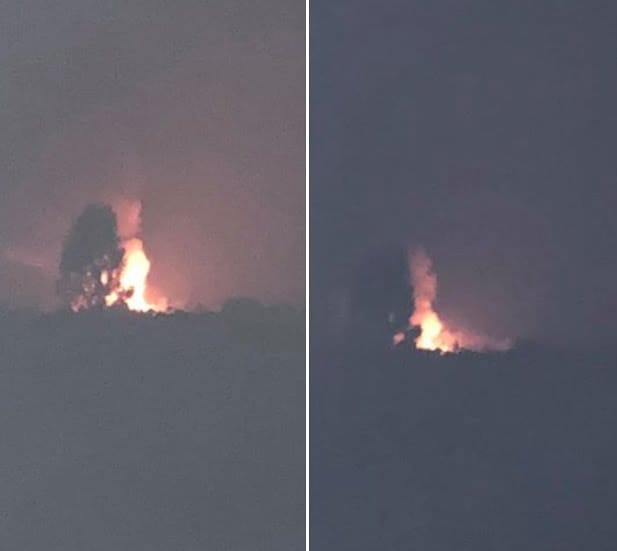 Incêndio põe em perigo habitações na Linhaceira incendio foto de Endy Feitosa