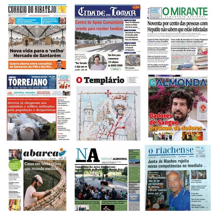 Capas dos jornais locais e regionais jornais imprensa capas