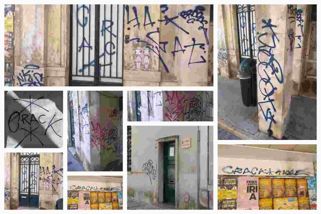 Vandalismo no centro histórico de Tomar (c/ fotos) grafit