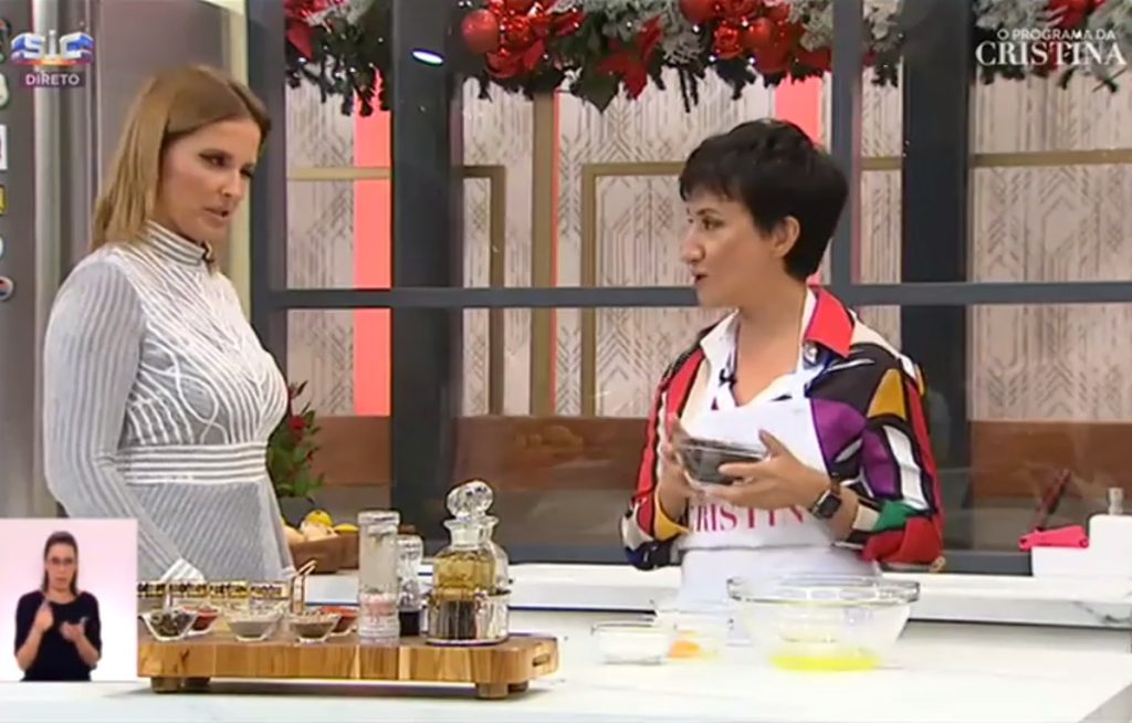 Abrantes: ex-presidente da câmara faz mousse de chocolate no programa da Cristina abrantes CM albuquerque