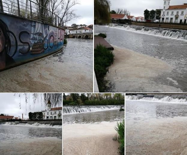 Descarga poluente mancha rio Nabão (c/ fotos) poluicao rio nabao