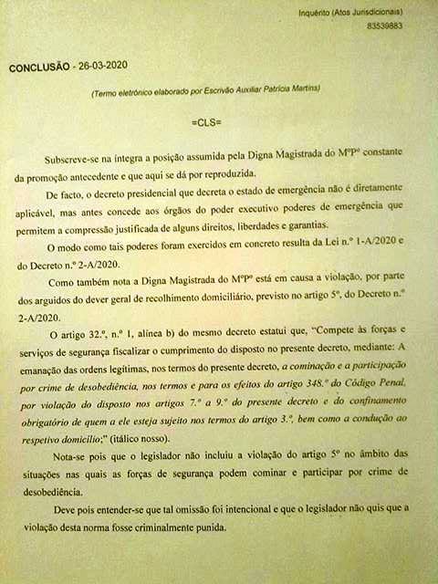 Tribunal considera detenção ilegal e determina libertação psp 49175 3998728583957708800 n