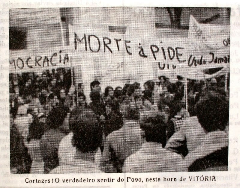 Como era o ambiente político em Tomar no pós-25 de Abril? 25 de abril manifestacao Tomar 1.o maio