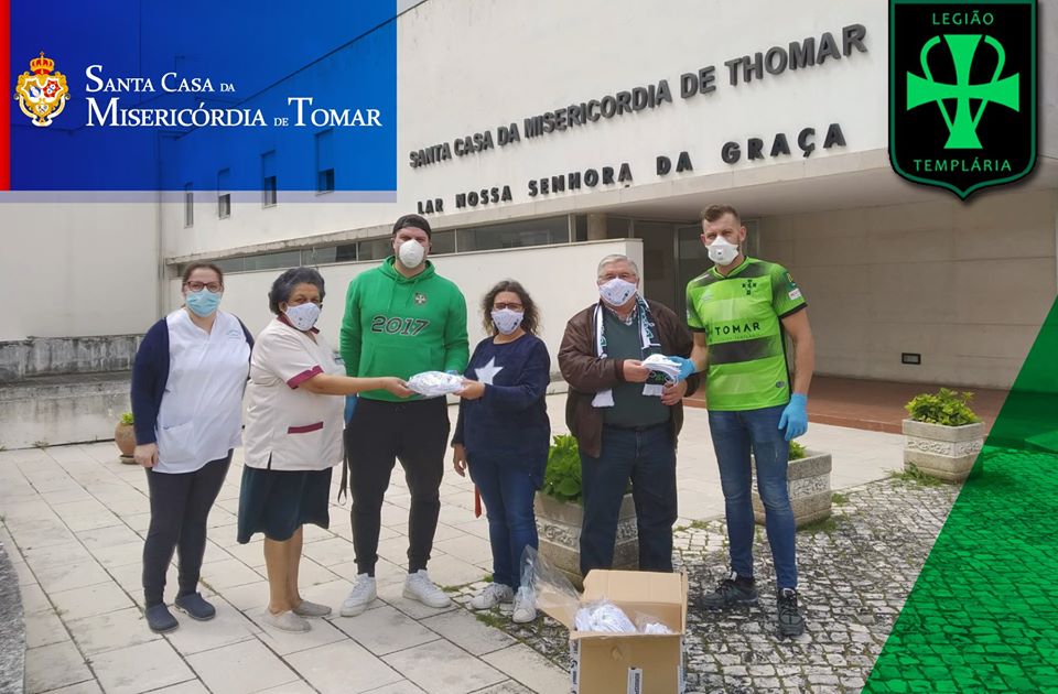Claque do Sp. Tomar entrega 500 máscaras a instituições covid mascaras 946 6996120735815041024 o