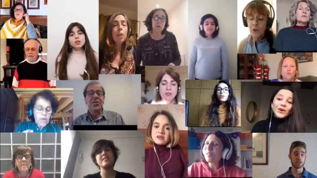 Agrupamento Nuno de Santa Maria junta comunidade escolar a cantar musica liceu covid