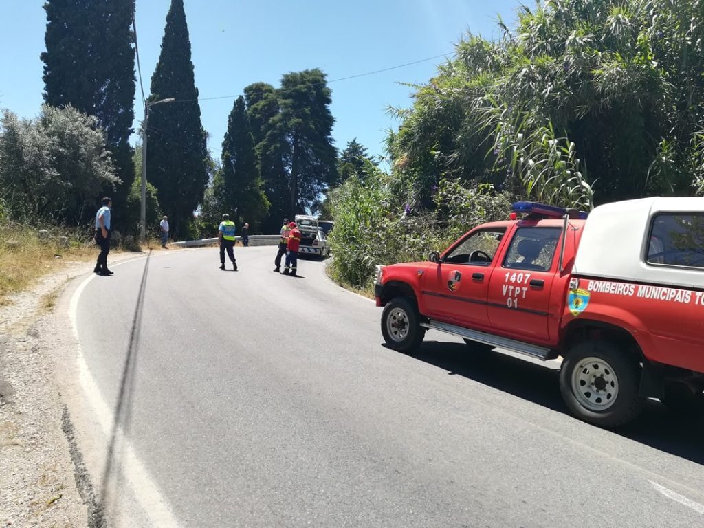 Ciclista ferido em colisão na curva dos Marcos acidente curva marcos algarvias IMG 20200621 131718