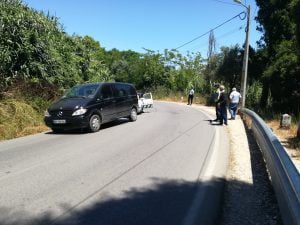 Ciclista ferido em colisão na curva dos Marcos acidente curva marcos algarvias IMG 20200621 131855