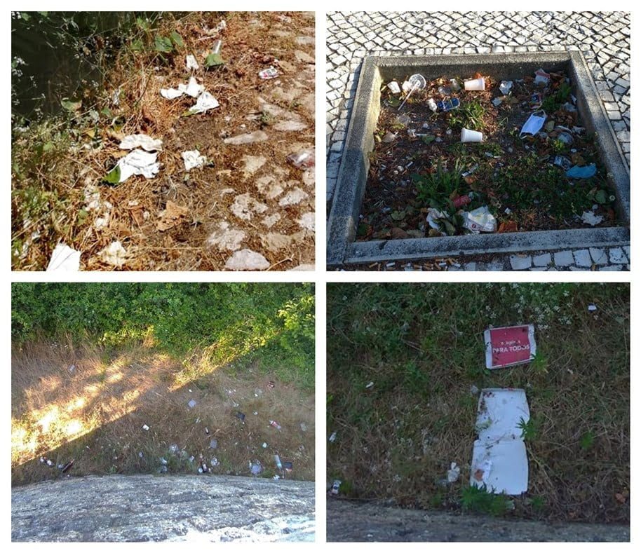 Tomarenses indignados com lixo à volta do castelo lixo 456789