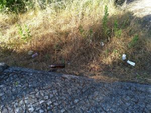 Tomarenses indignados com lixo à volta do castelo lixo calcada 8 2544213322556665060 o
