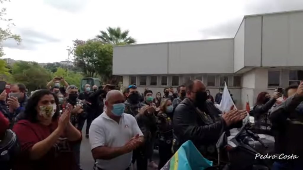 Santarém: motards prestam homenagem aos profissionais de saúde (c/ vídeos) motards