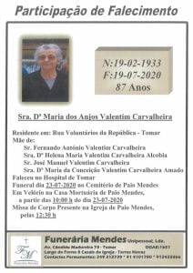 Necrologia maria carvalheira