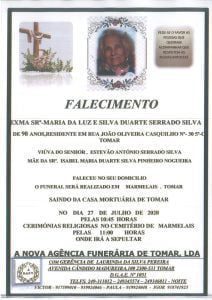 Necrologia maria da luz silva
