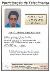 Necrologia laurinda santos