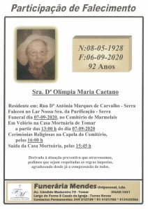 Necrologia olimpia caetano