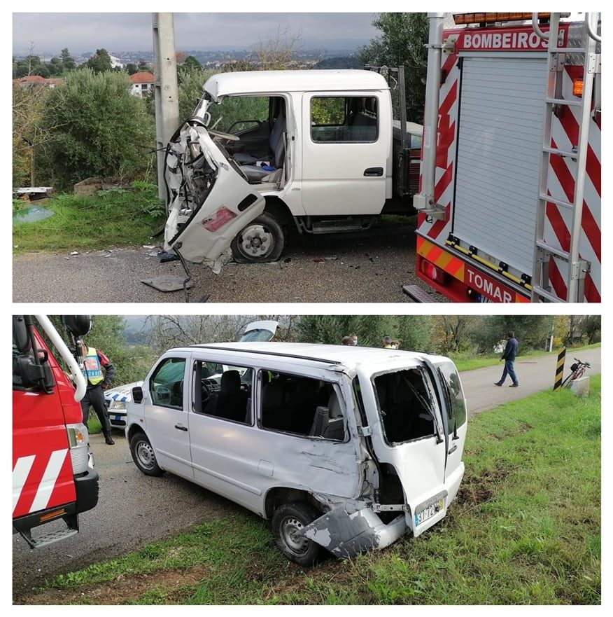 Colisão provoca um ferido grave. Duas crianças levadas para o hospital (c/ fotos) acident 1